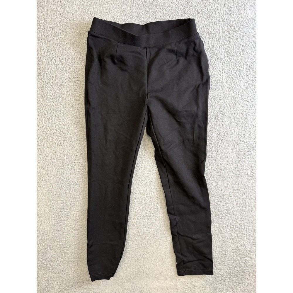 DKNY Pants Womens‎ Medium Black Pull On Ponte Skinny Stretch Ankle Leggings